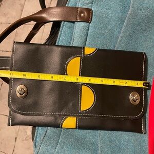 Holly Aiken Stylish Black and Yellow Clutch